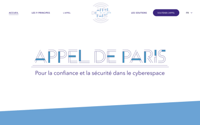 Paris Call for Trust and Security in Cyberspace