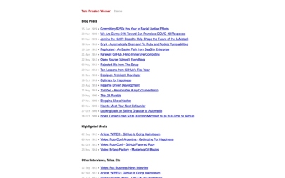 Tom Preston Werner Blog